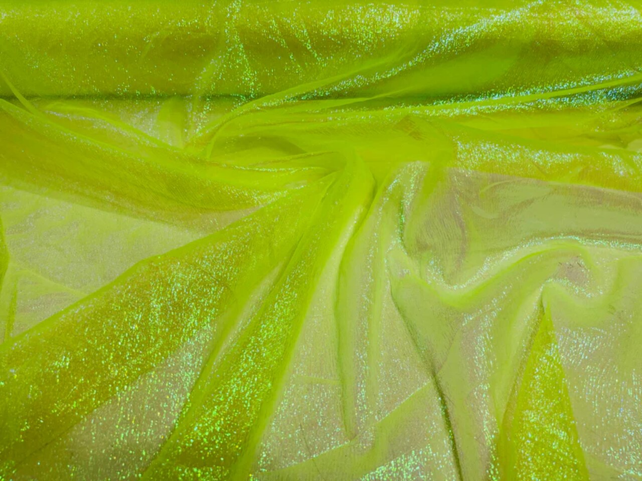 1 Yard Crush Iridescent Organza Fabric Lightweight Sheer Nylon Acrylic for Decor Costumes 44/45 Inch Width